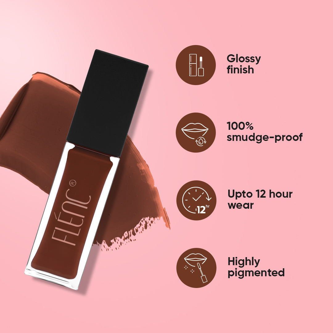 Chocolate Brown Glossy Lipstick