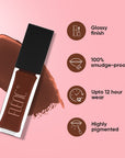 Washington - Chocolate Brown Glossy Lipstick 10ML